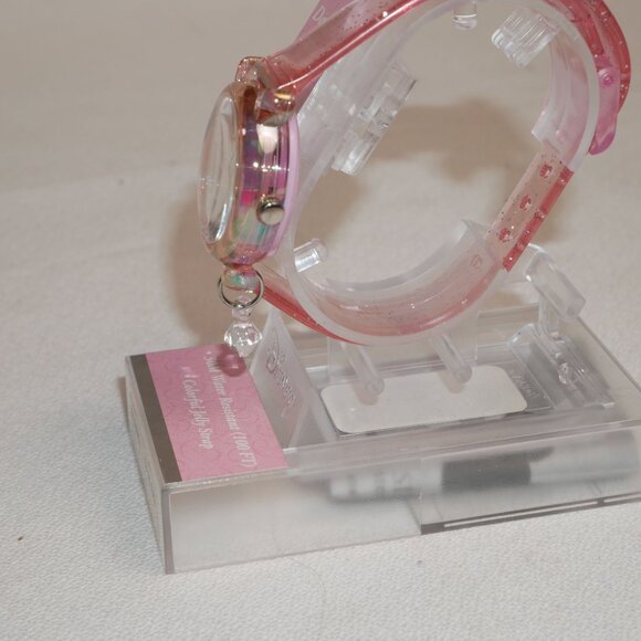 Disney Princess Cinderella Jelly Strap Watch Pink OOP Fits up to 7" wrist - Picture 7 of 9